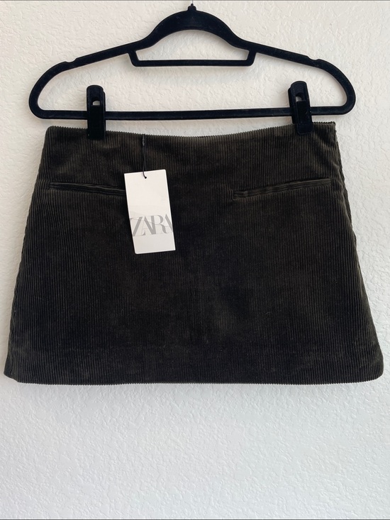 Zara Dresses & Skirts - NWT Zara Olive Green Corduroy Mini Skirt • Medium